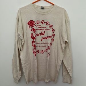 World Peace printed long sleeve tee